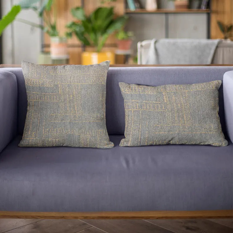 Plutus Blue Lux Abstract Luxury Throw Pillow Plutus Brands