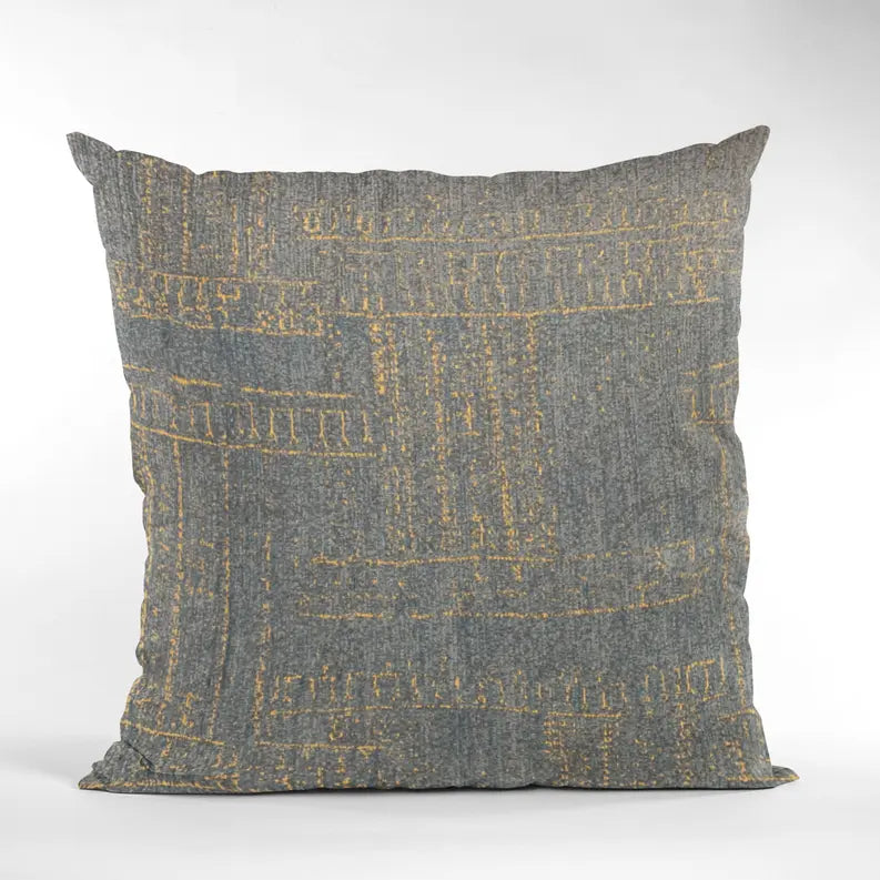 Plutus Blue Lux Abstract Luxury Throw Pillow Plutus Brands