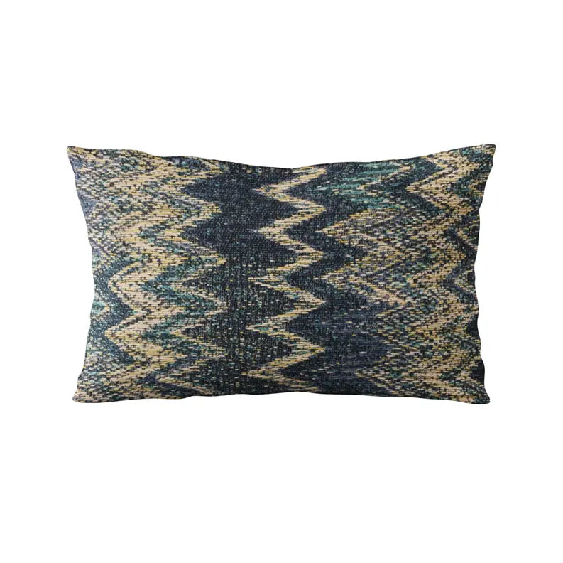 Plutus Blue Wave Chevron Luxury Throw Pillow Plutus Brands