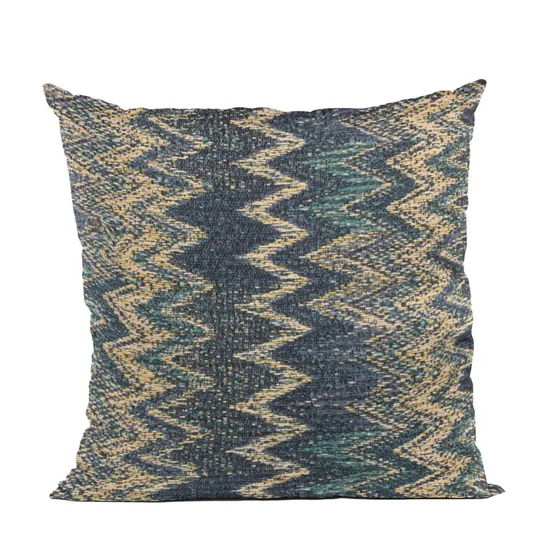 Plutus Blue Wave Chevron Luxury Throw Pillow Plutus Brands