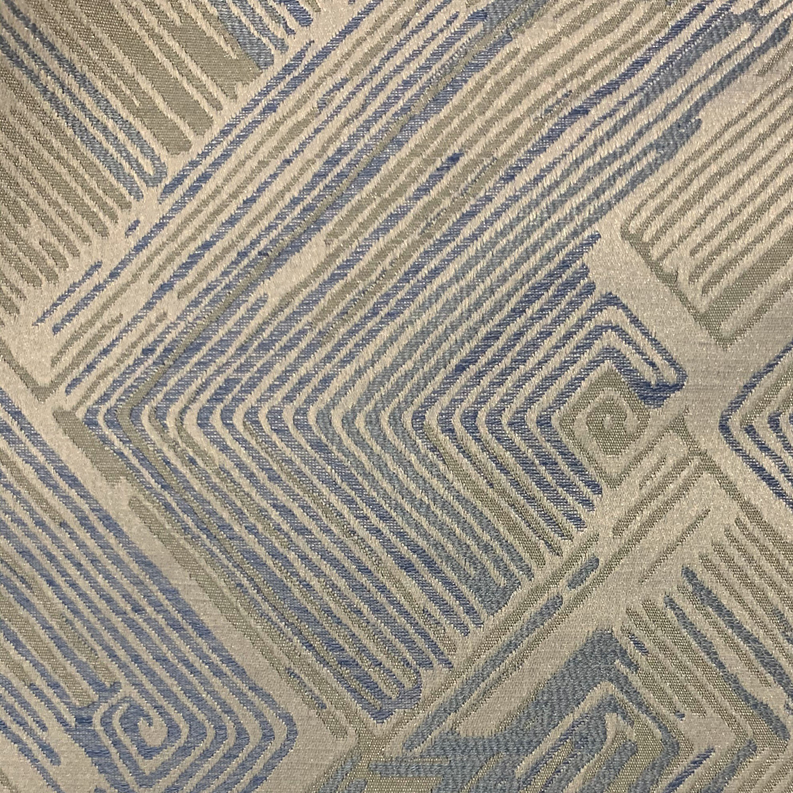 Plutus Blue, Beige Hidden Tour Abstract Luxury Throw Pillow Plutus Brands