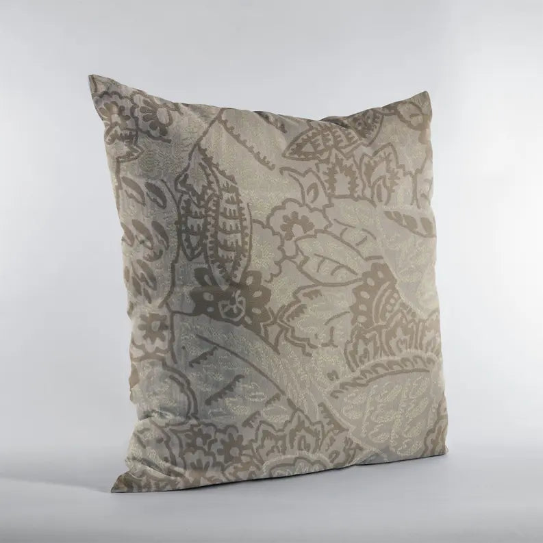 Plutus Brown Mustard Jacquard Luxury Throw Pillow Plutus Brands