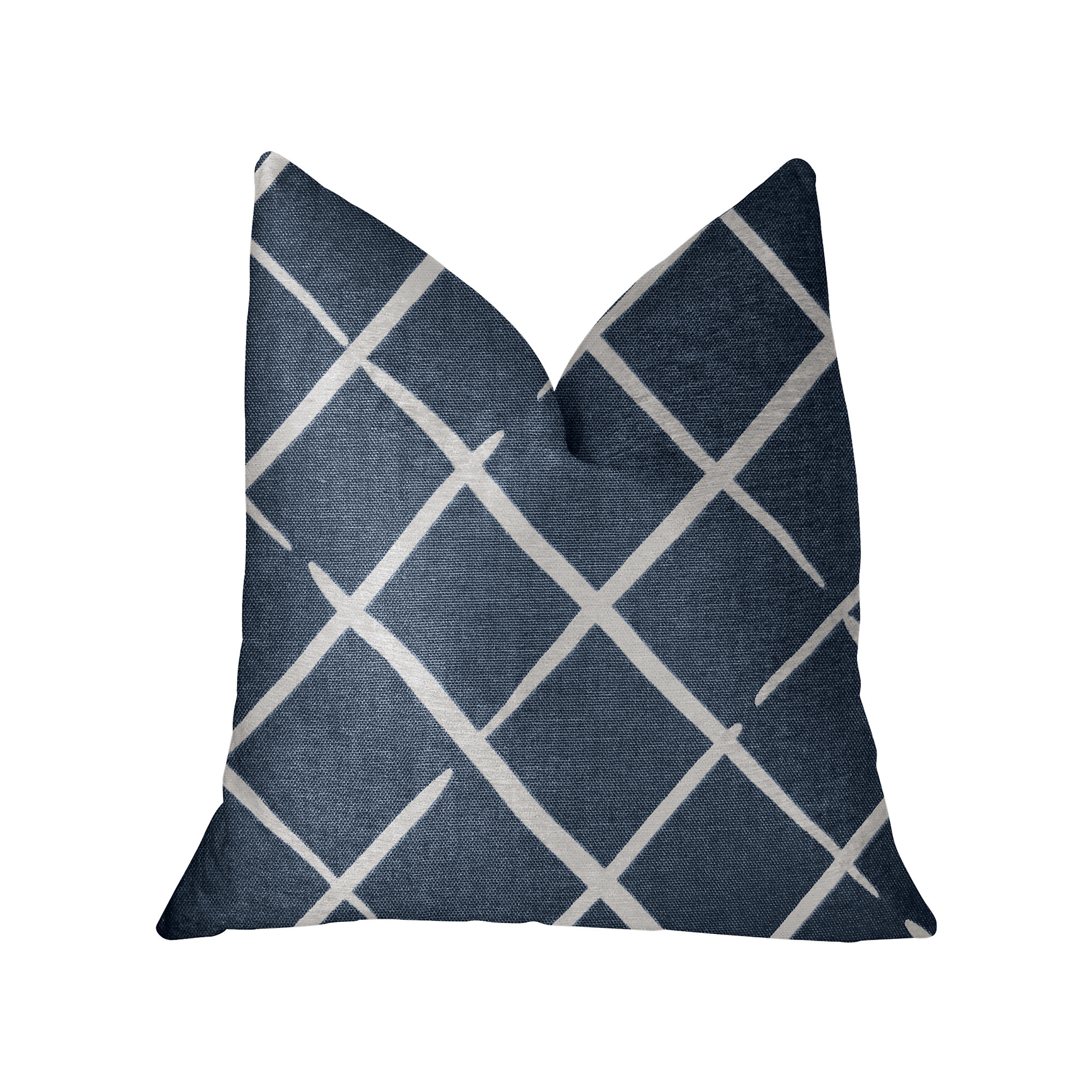 Plutus DaVinci Blue and White Luxury Throw Pillow Plutus Brands