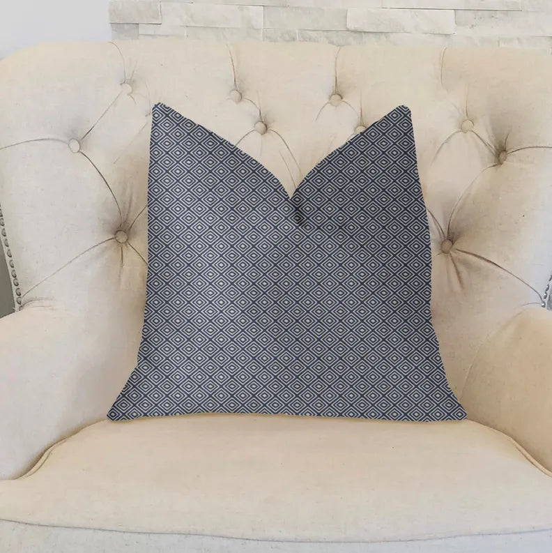 Plutus Daydream Blue and Beige Luxury Throw Pillow Plutus Brands