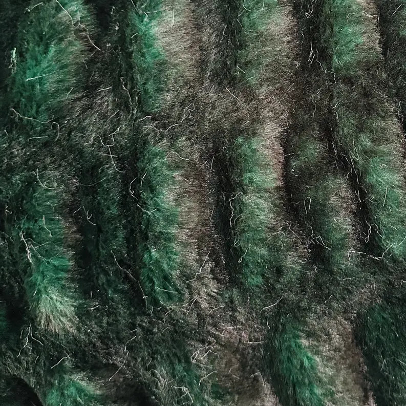 Plutus Emerald Green Plush Pelt Animal Faux Fur Luxury Throw Pillow Plutus Brands