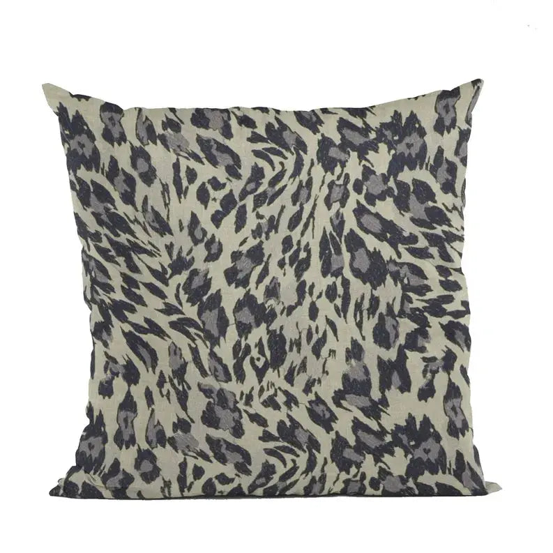 Plutus Granite Cheetah Embroydery Luxury Throw Pillow Plutus Brands