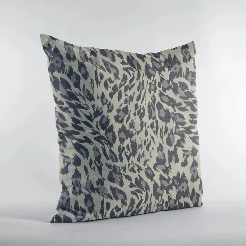 Plutus Granite Cheetah Embroydery Luxury Throw Pillow Plutus Brands