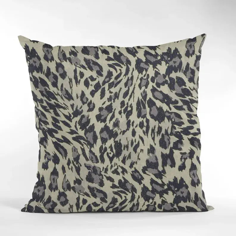 Plutus Granite Cheetah Embroydery Luxury Throw Pillow Plutus Brands