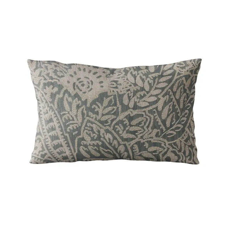 Plutus Gray Festive Jacquard Luxury Throw Pillow Plutus Brands