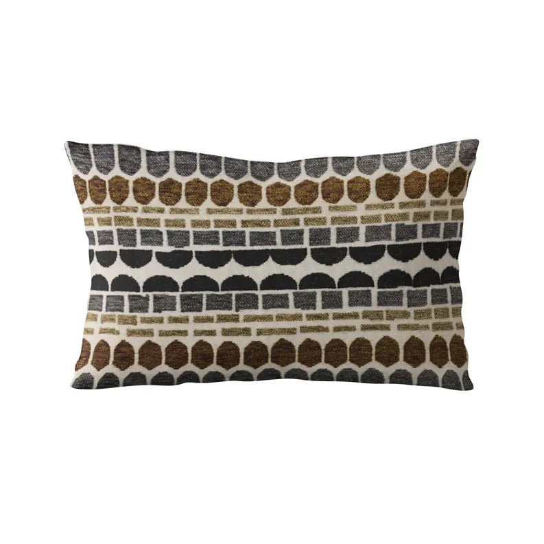Plutus Green, Gray Harmony Border Luxury Throw Pillow Plutus Brands
