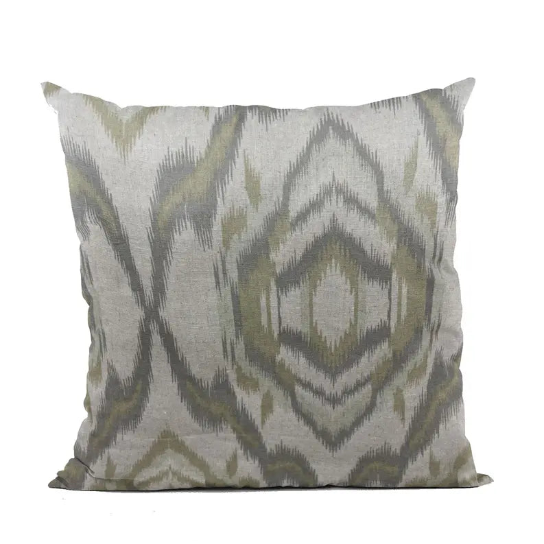 Plutus Ikat Dream Gray, Citrine Handmade Luxury Pillow Plutus Brands