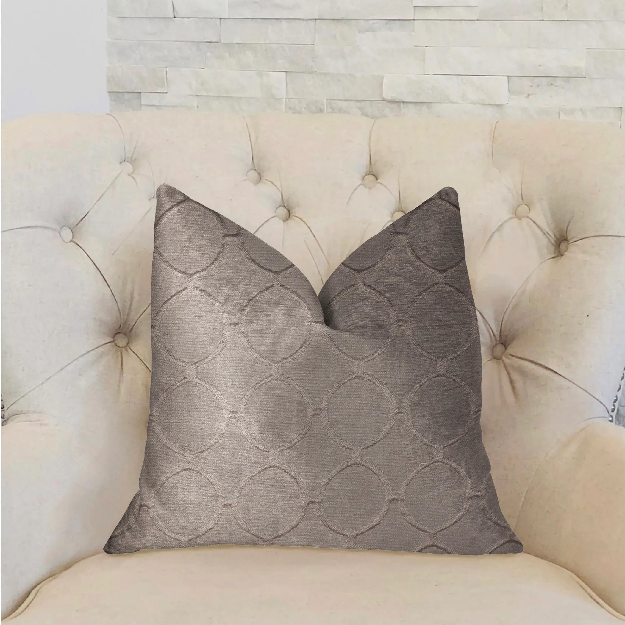 Plutus Moonlight Beige Luxury Throw Pillow Plutus Brands