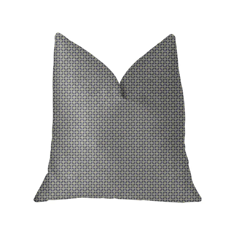 Plutus Mosaic Gray and Beige and Gold Luxury Throw Pillow Plutus Brands