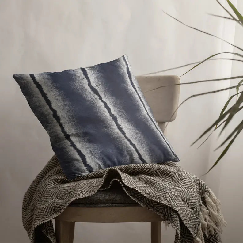 Plutus Navy Fluffy Fields Animal Faux Fur Luxury Throw Pillow Plutus Brands