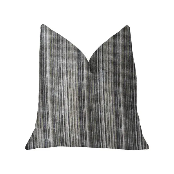 Plutus New Hampton Ivory and Blue Luxury Throw Pillow Plutus Brands