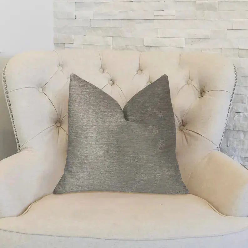 Plutus Pearly Shell Velvet Cream and Ivory Luxury Throw Pillow Plutus Brands