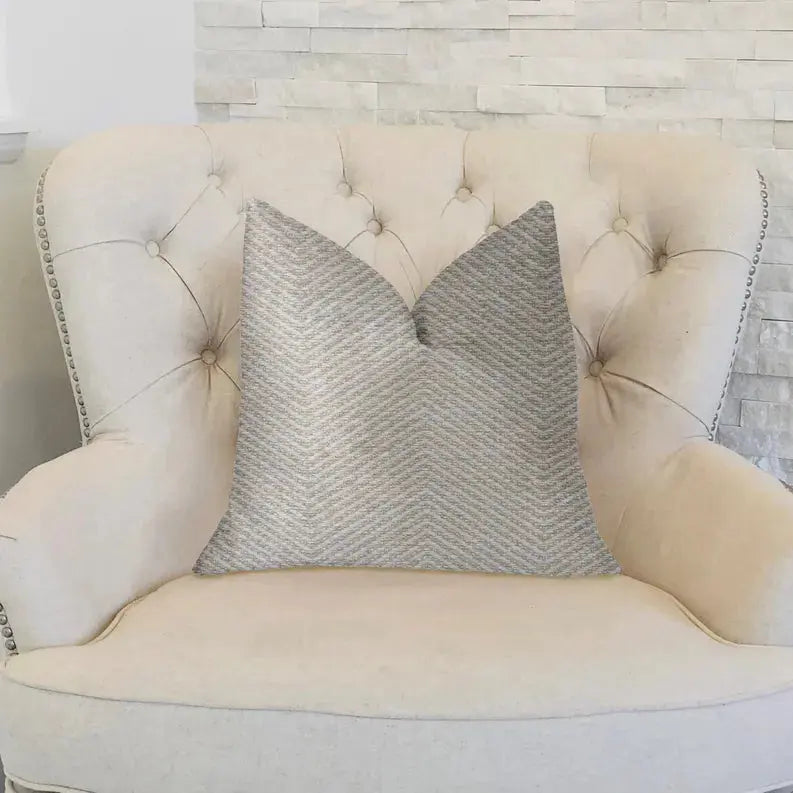 Plutus Plainville Beige Luxury Throw Pillow Plutus Brands