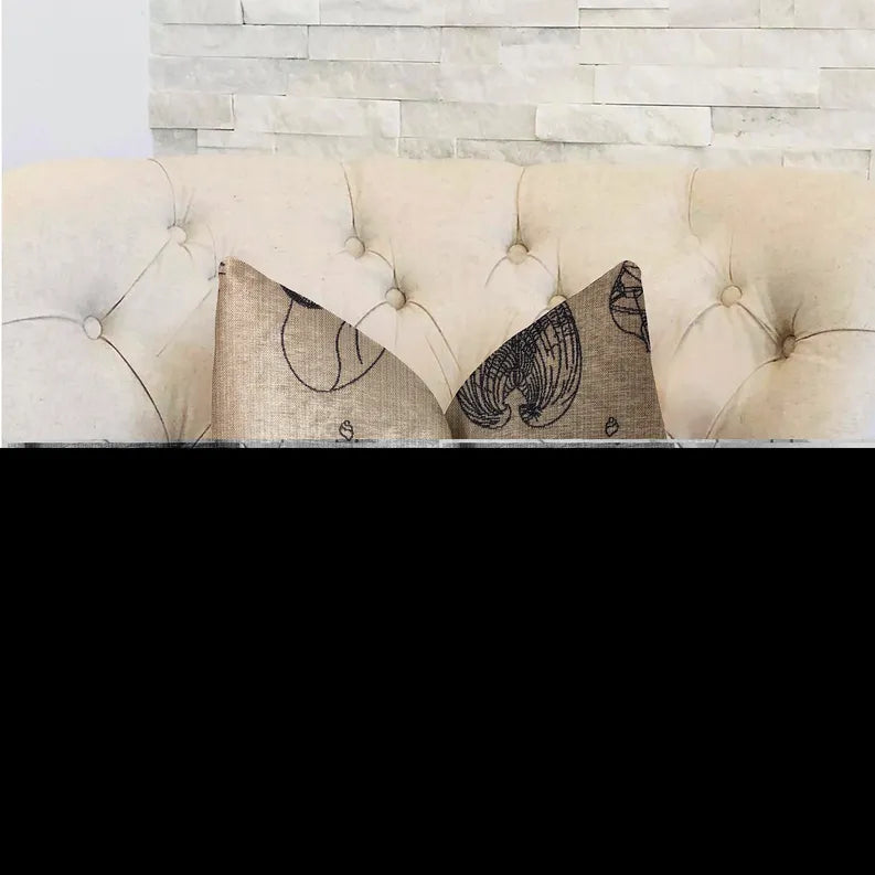Plutus Seashell Bay Blue and Beige Luxury Throw Pillow Plutus Brands