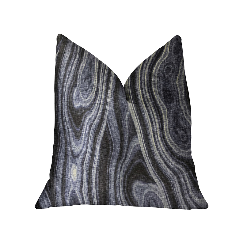 Plutus Swiss Marble Blue Luxury Throw Pillow Plutus Brands