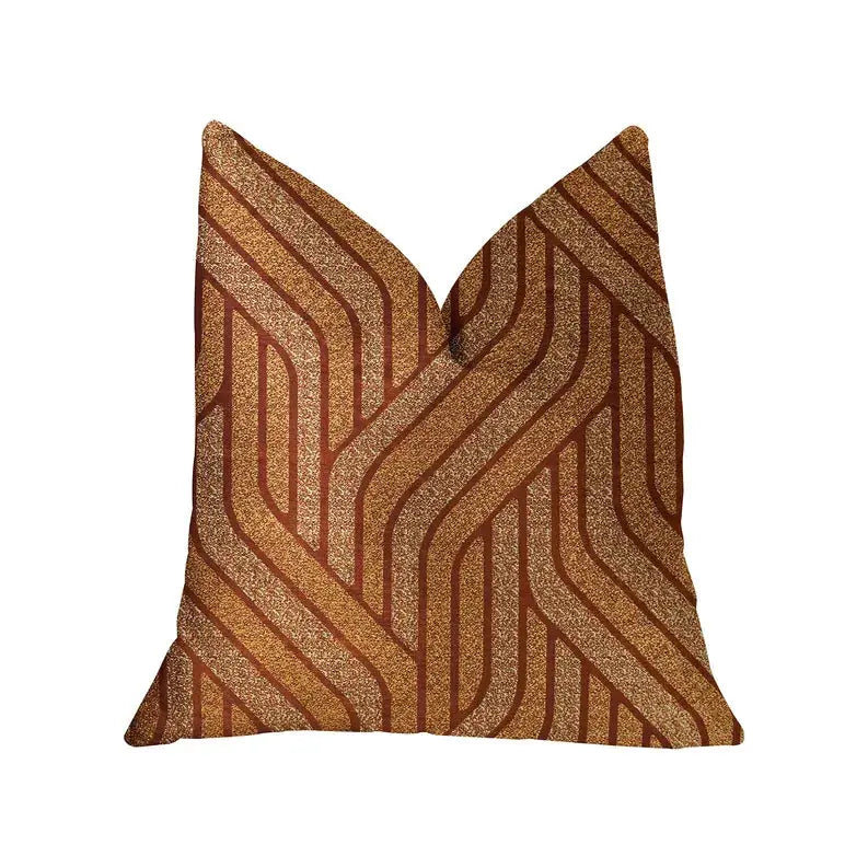 Plutus Twin Overpass Orange Luxury Throw Pillow Plutus Brands