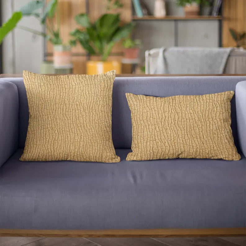 Plutus Yellow Desert Lines Luxury Throw Pillow Plutus Brands
