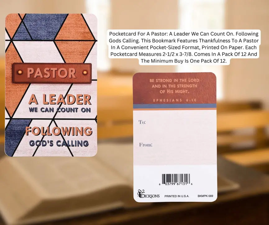 Pocketcard Pastor A Leader We Can Count Dicksons Inc