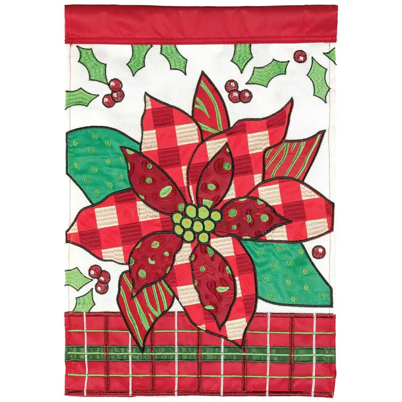Poinsettia Flag Poly Dicksons Inc