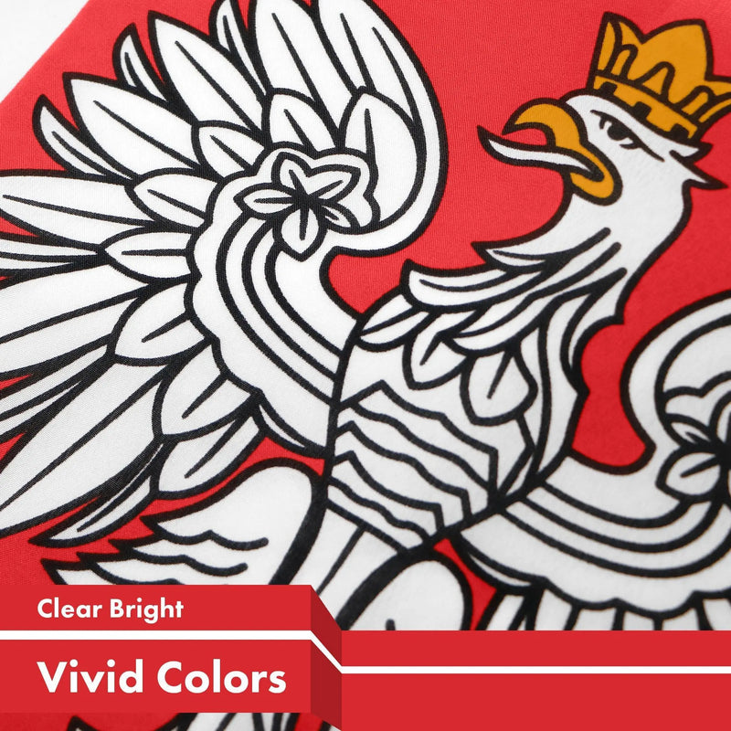 Poland Ensign Polish Flag 3x5 Ft 5-Pack 150D Printed Polyester By G128 G128