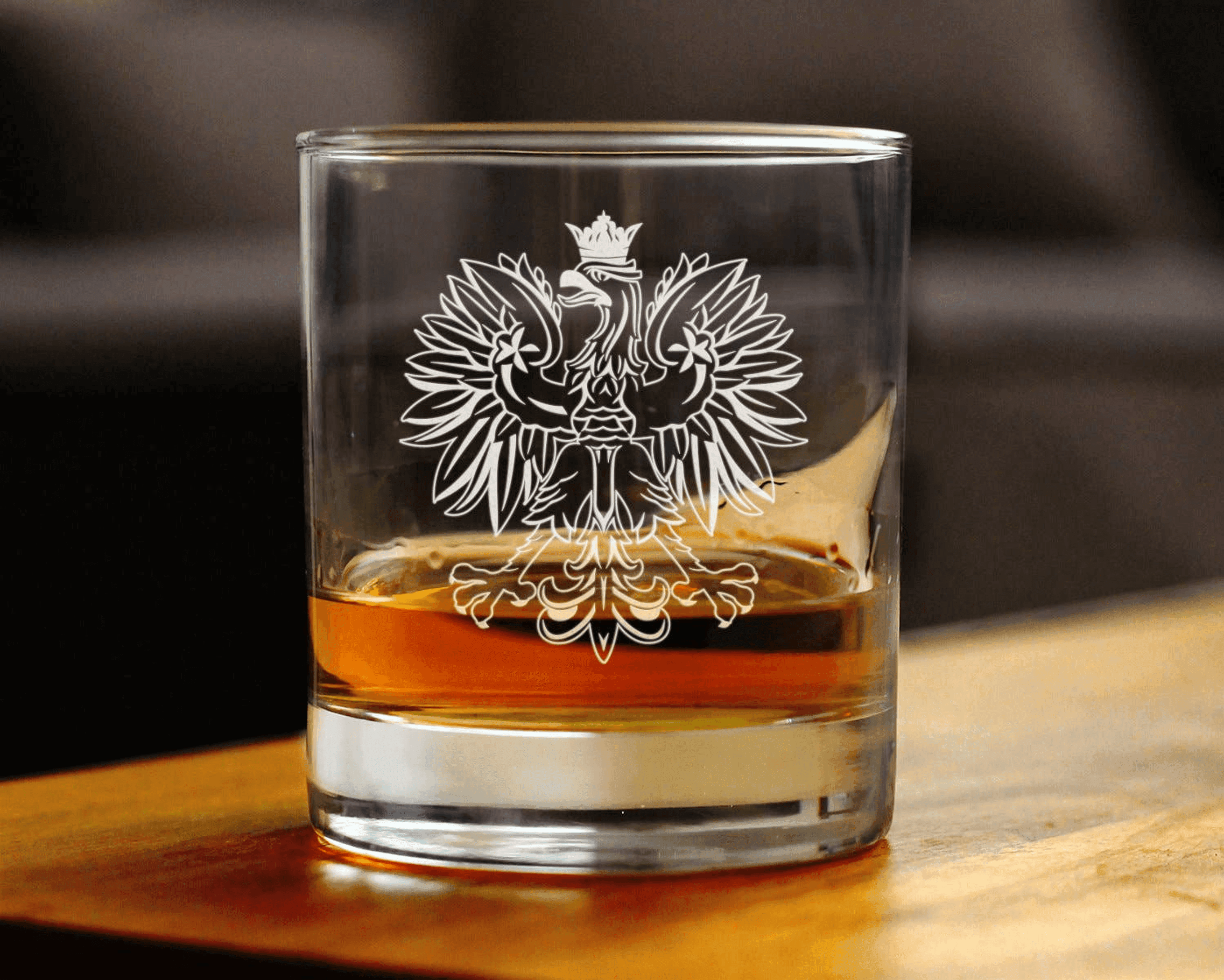 Polish Eagle Whiskey Rocks Glass - Poland Gifts and Decor Bevvee