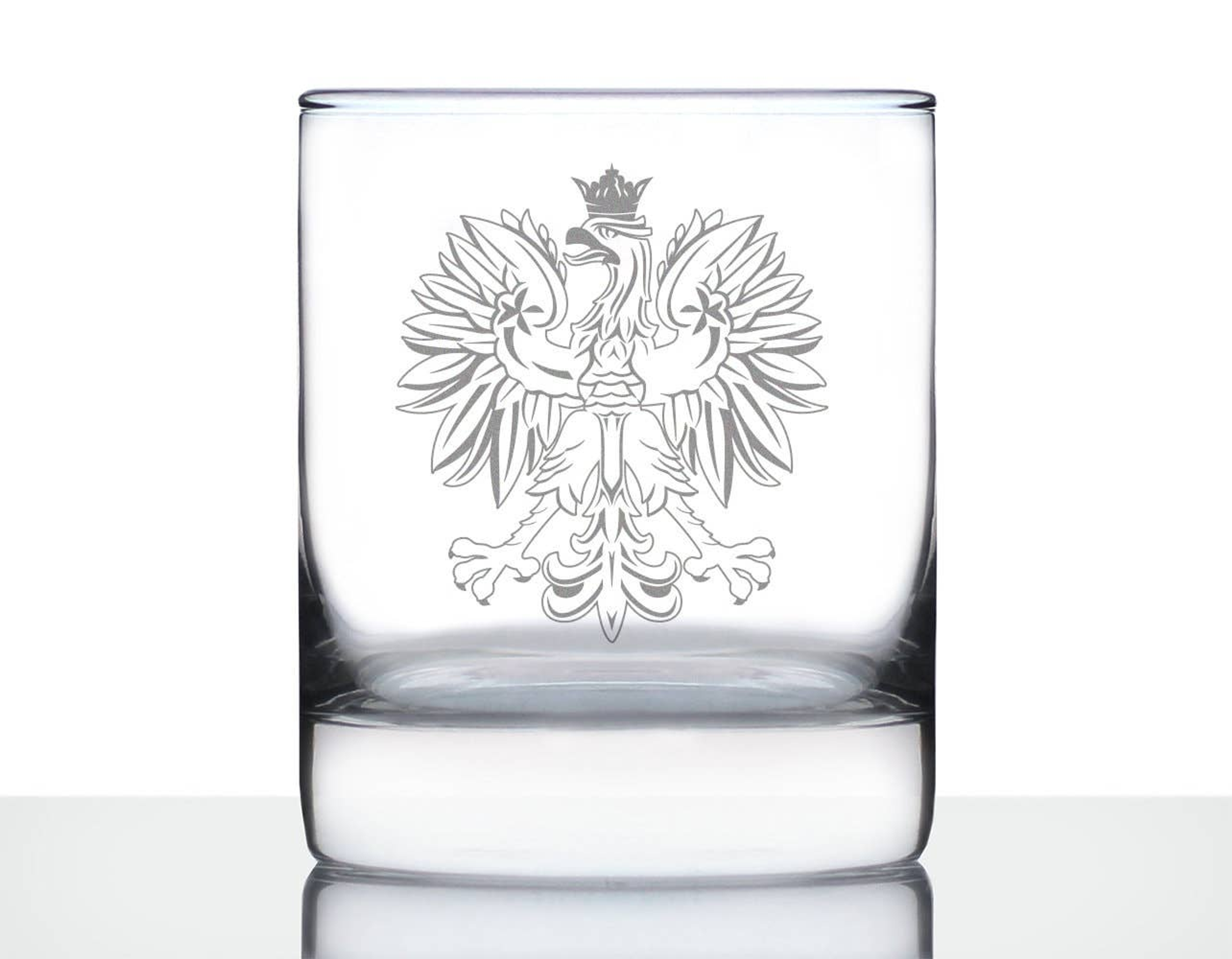 Polish Eagle Whiskey Rocks Glass - Poland Gifts and Decor Bevvee