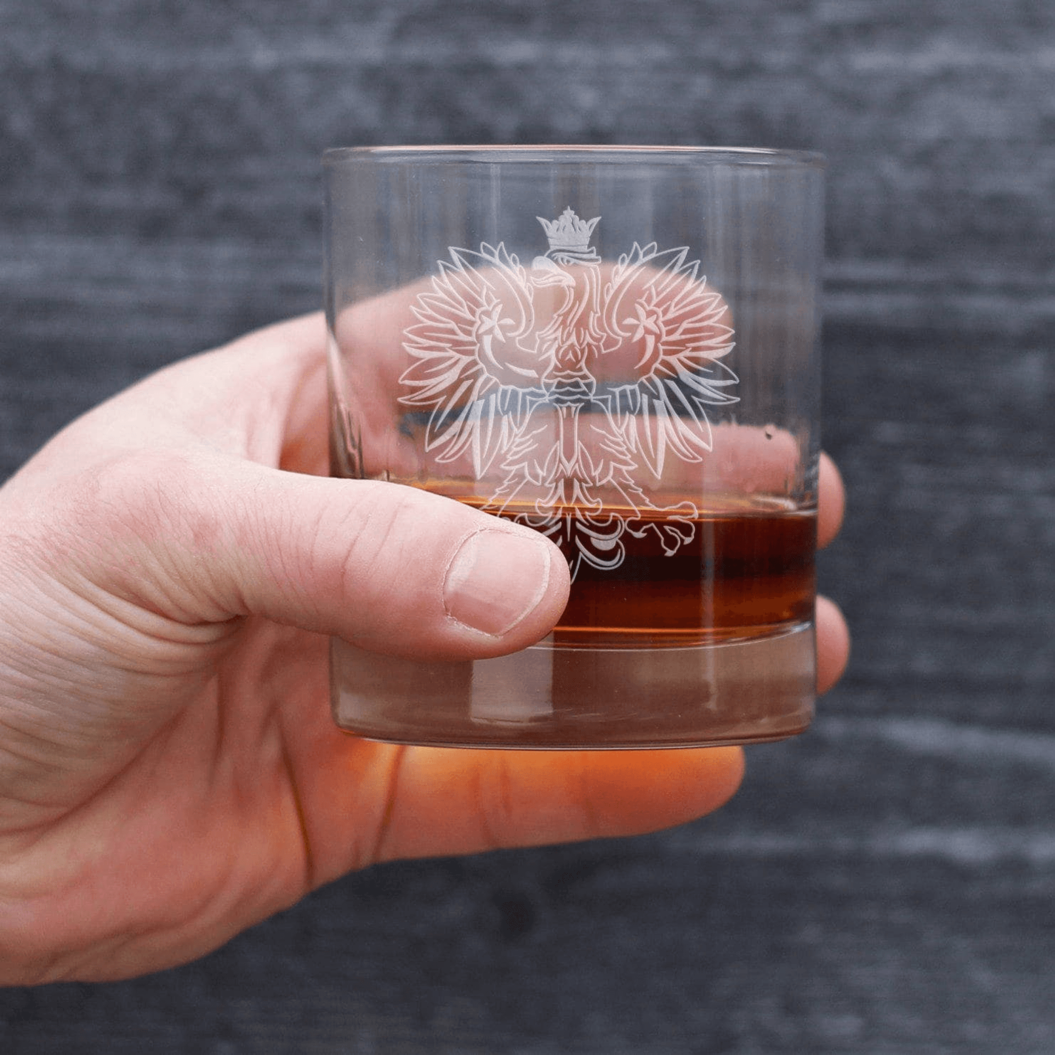 Polish Eagle Whiskey Rocks Glass - Poland Gifts and Decor Bevvee