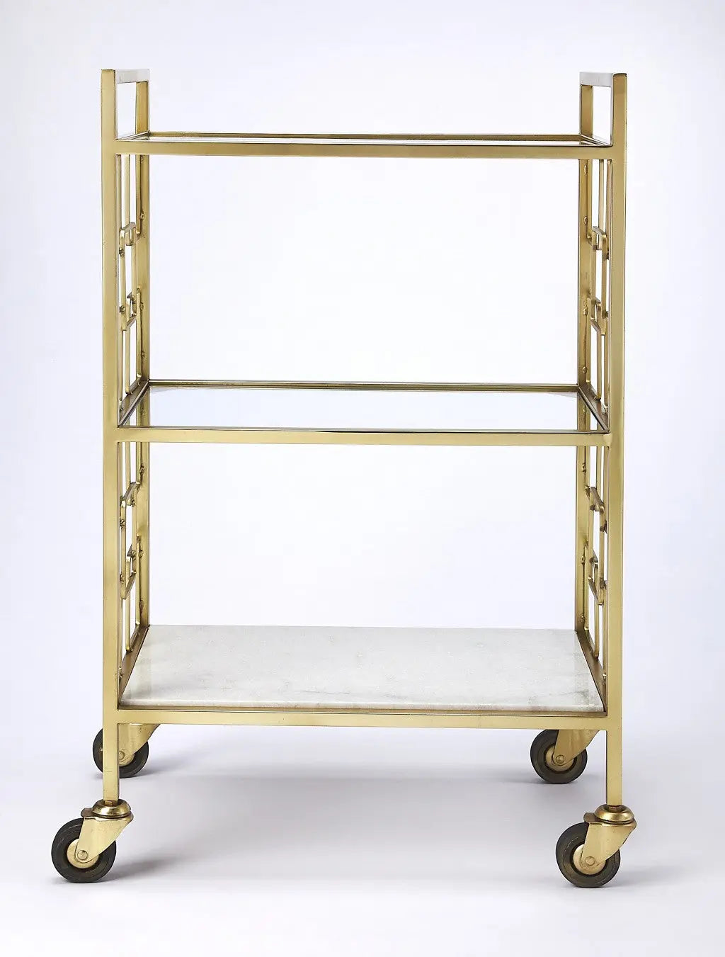 Polished Gold Bar Cart Homeroots Kitchen & Dining