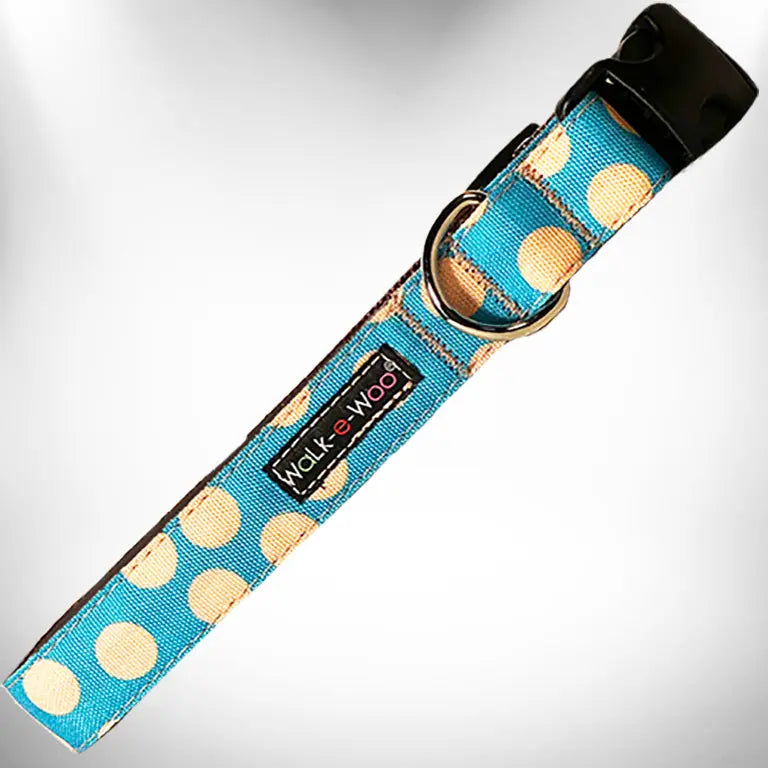 Polka Dot Dog - Tan Dots Collars Walk-e-Woo