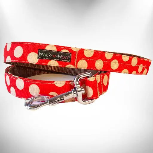 Polka Dot Dog - Tan Dots Leads Walk-e-Woo