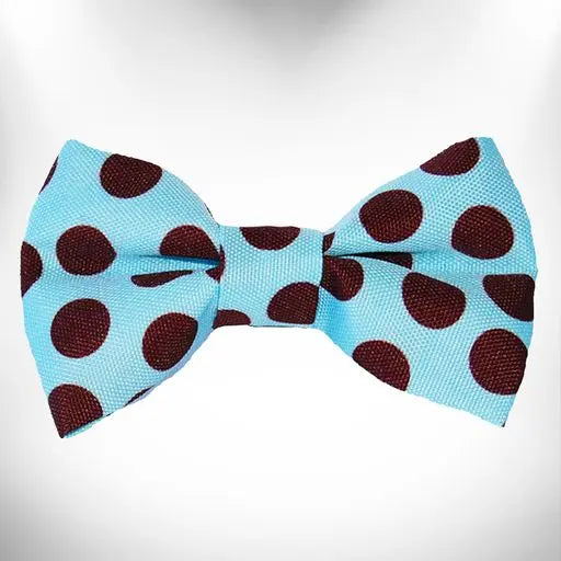 Polka Dot Dog on Brown Bow Tie Walk-e-Woo