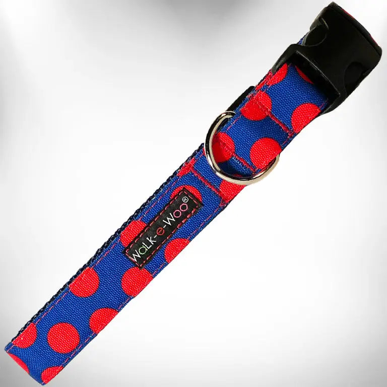 Polka Dot Dog on Brown Collars Walk-e-Woo