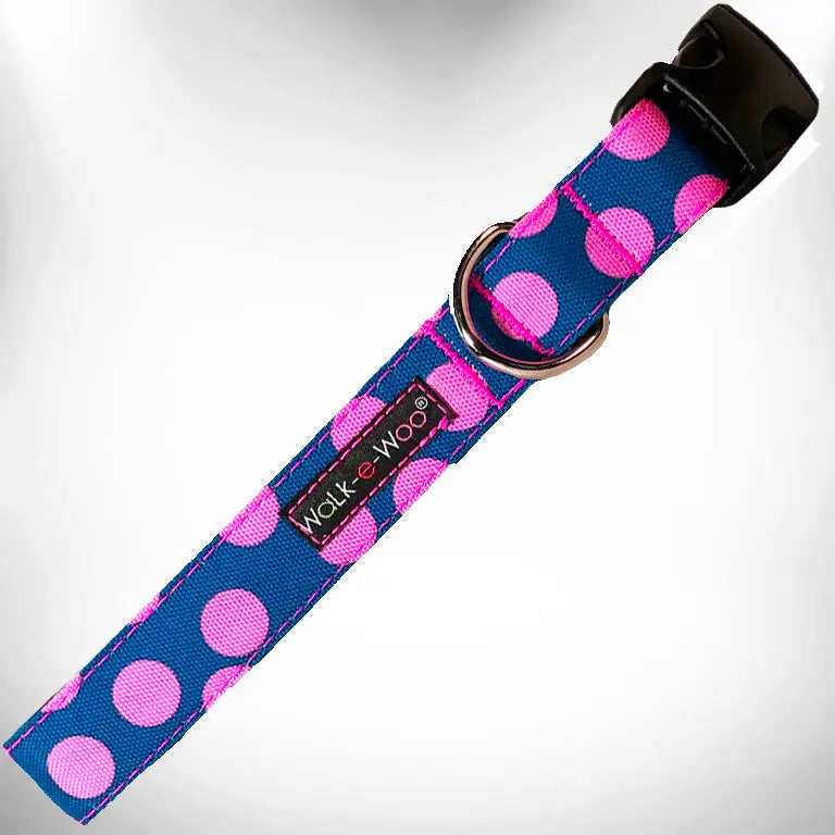 Polka Dot Dog on Brown Collars Walk-e-Woo