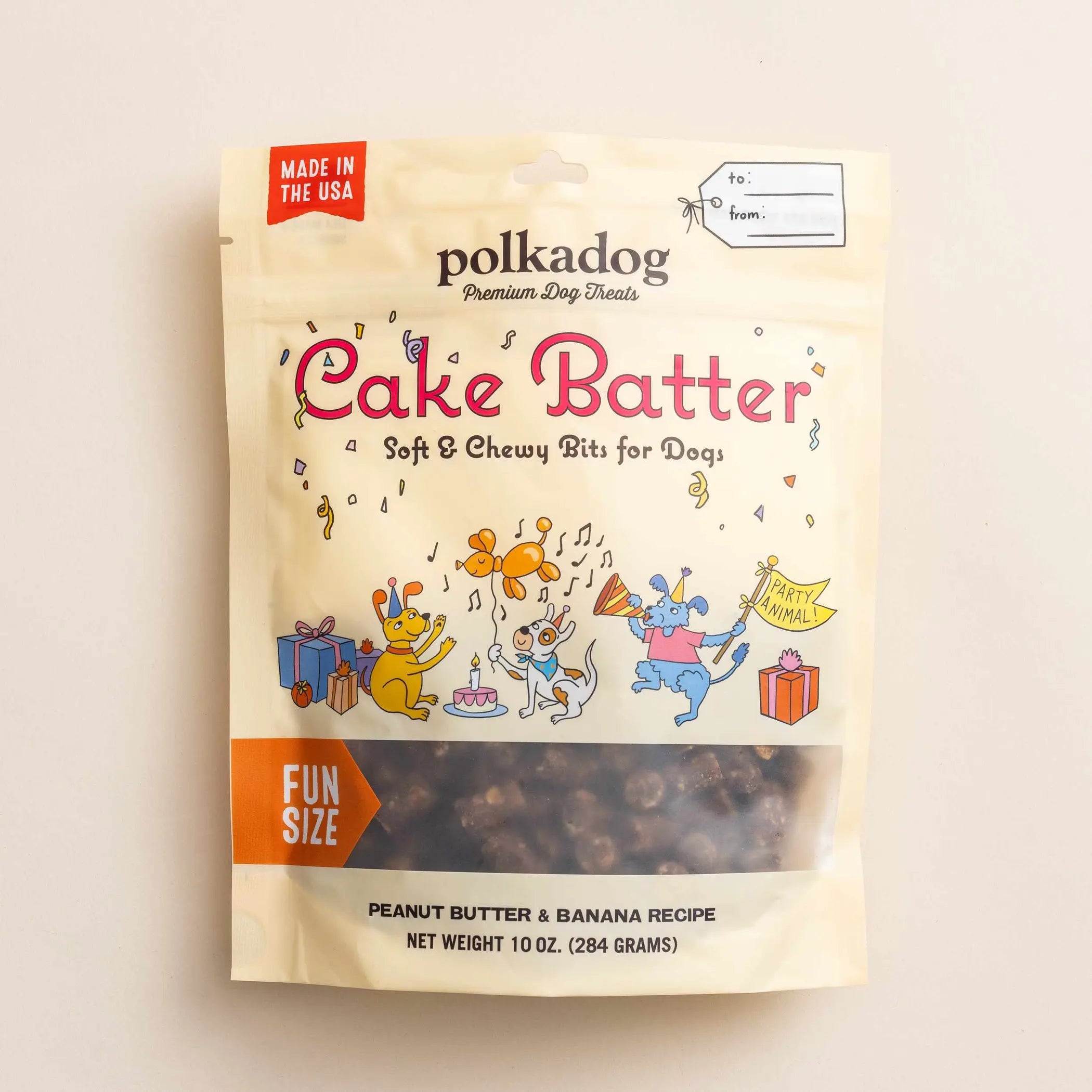 Polkadog Cake Batter Peanut Butter and Banana Soft & Chewy Dog Treats Polkadog