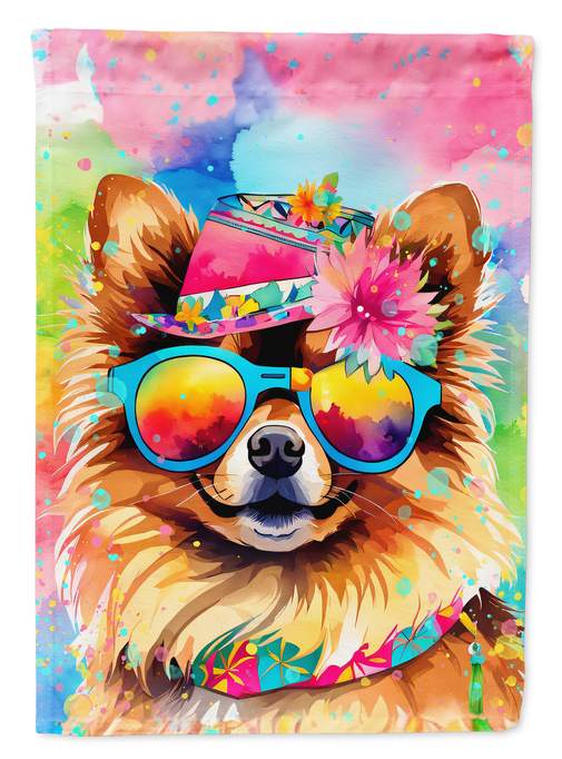 Pomeranian Hippie Dawg Garden Flag Caroline's Treasures