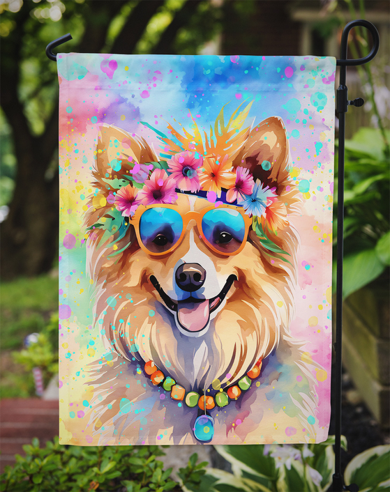 Pomeranian Hippie Dawg Garden Flag Caroline's Treasures