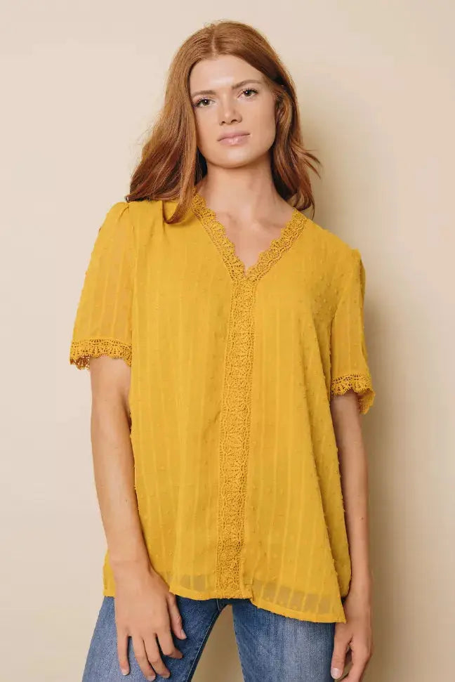 Ponte Swiss Dot Blouse Stay Warm in Style