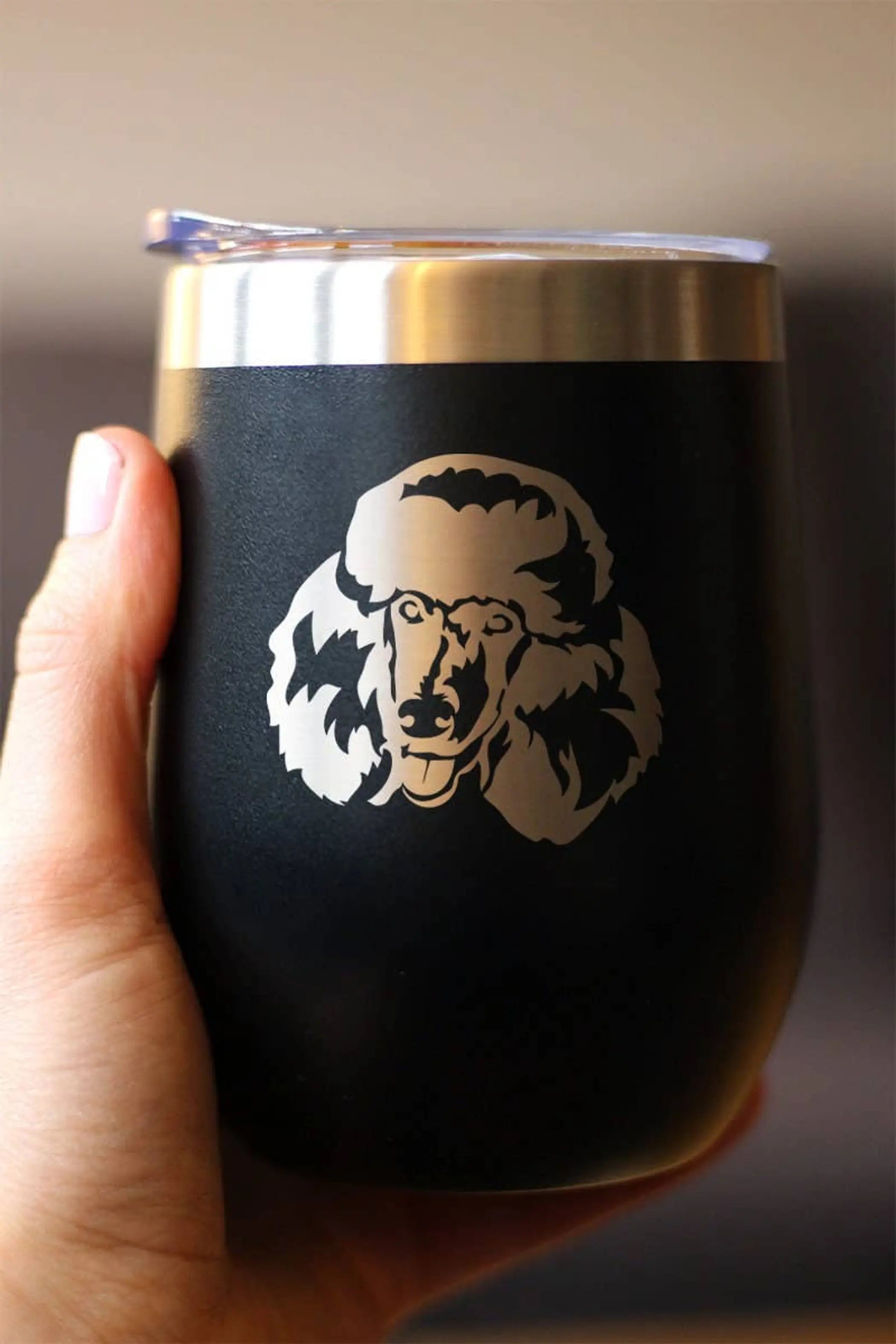 Poodle Happy Face Insulated Wine Tumbler - Poodle Dog Gifts Bevvee