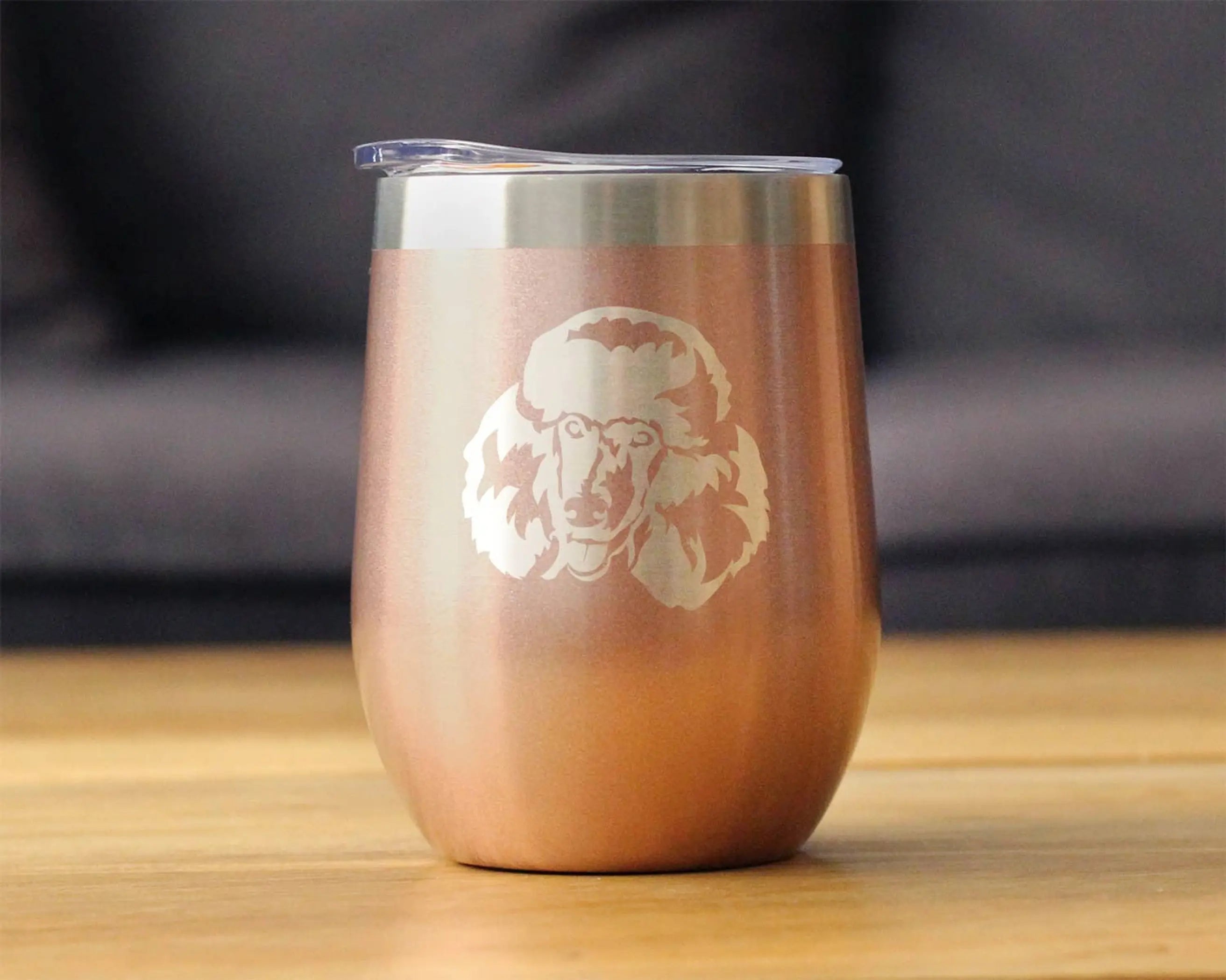 Poodle Happy Face Insulated Wine Tumbler - Poodle Dog Gifts Bevvee