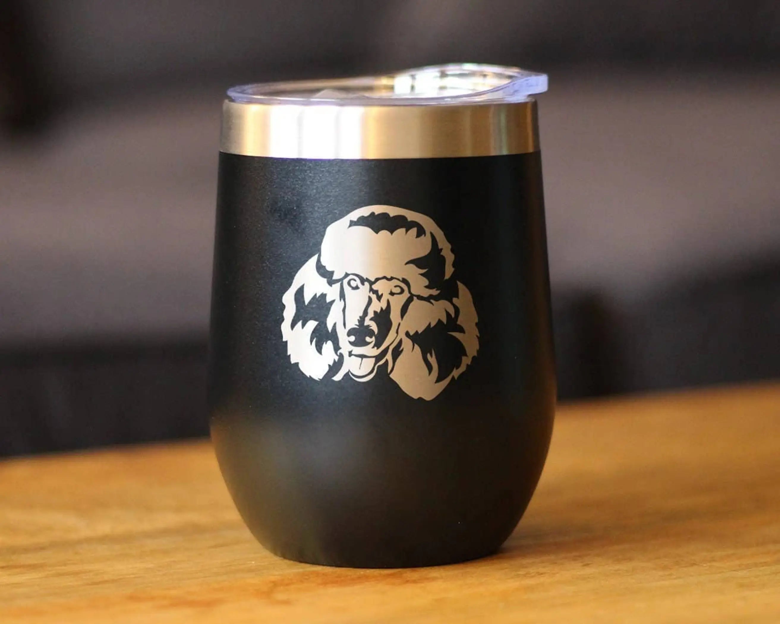 Poodle Happy Face Insulated Wine Tumbler - Poodle Dog Gifts Bevvee