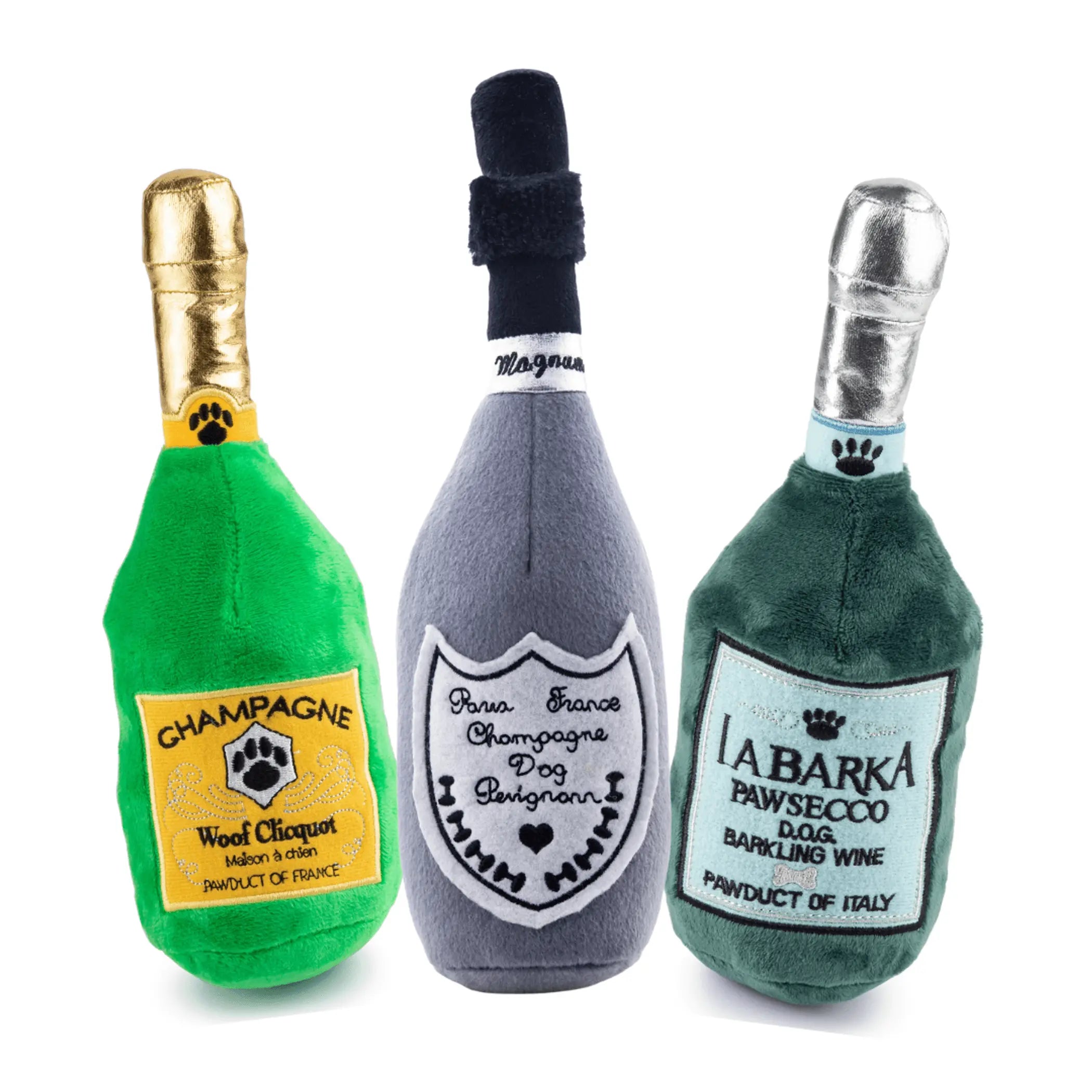 Pop The Bubbly Pawty! Squeaker Dog Toy Haute Diggity Dog