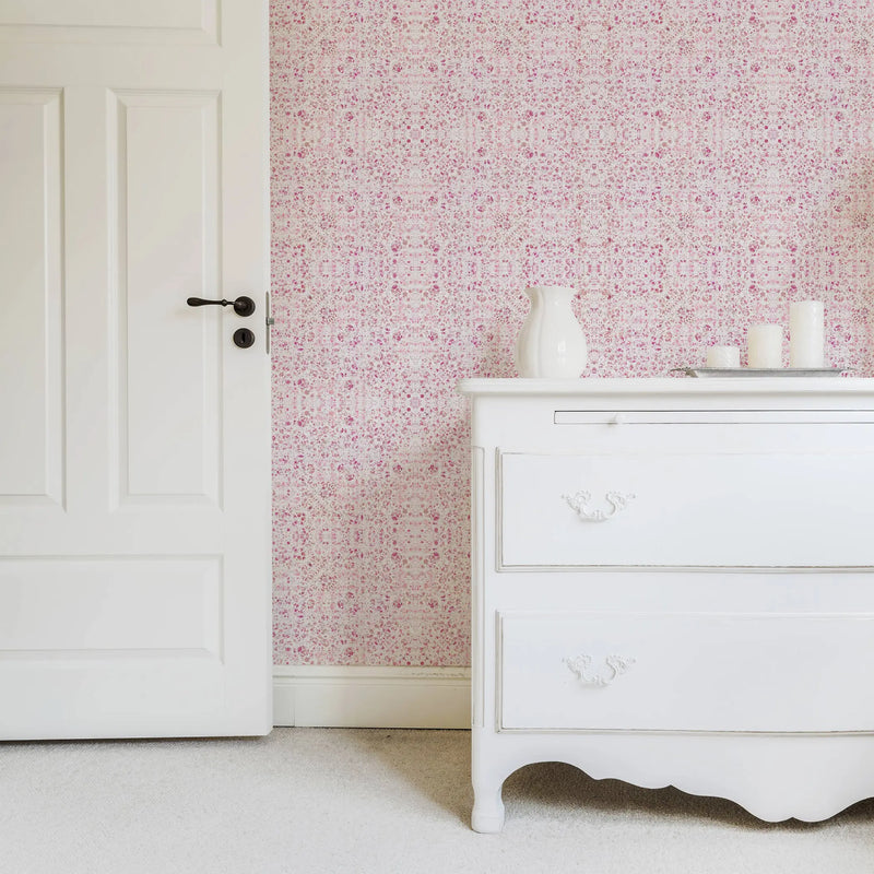 Poppies Vinyl Canvas Peel & Stick Wallpaper Panel SBC-LTD
