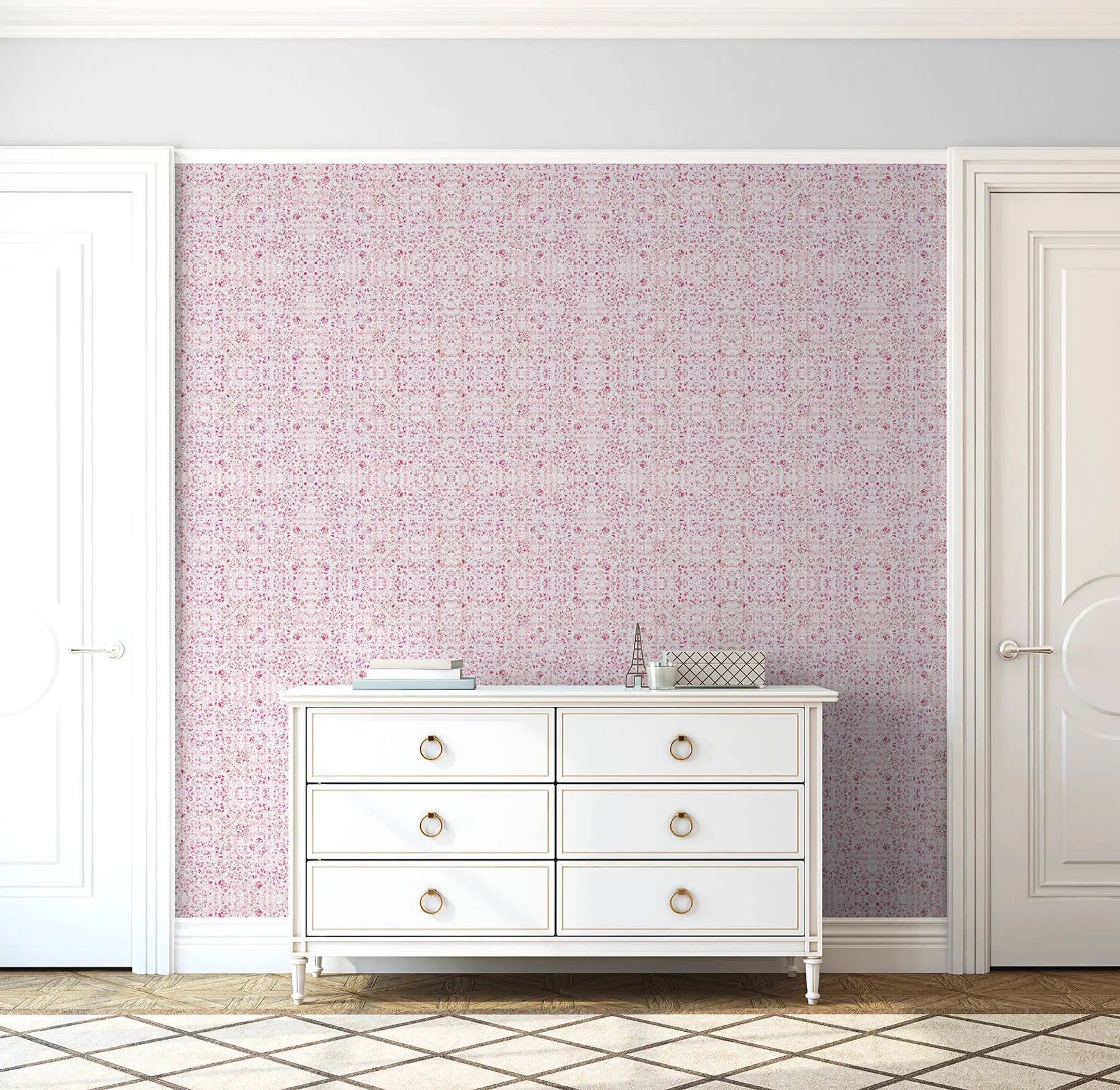 Poppies Vinyl Canvas Peel & Stick Wallpaper Panel SBC-LTD