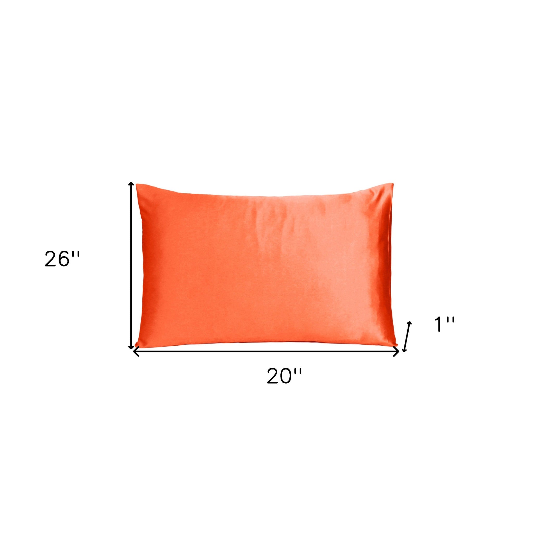 Poppy Dreamy Set Of 2 Silky Satin Standard Pillowcases Homeroots Bed & Bath