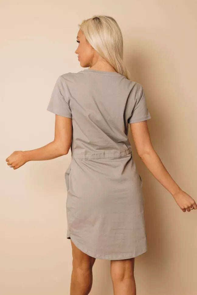 Porter Drawstring Mini Dress Stay Warm in Style