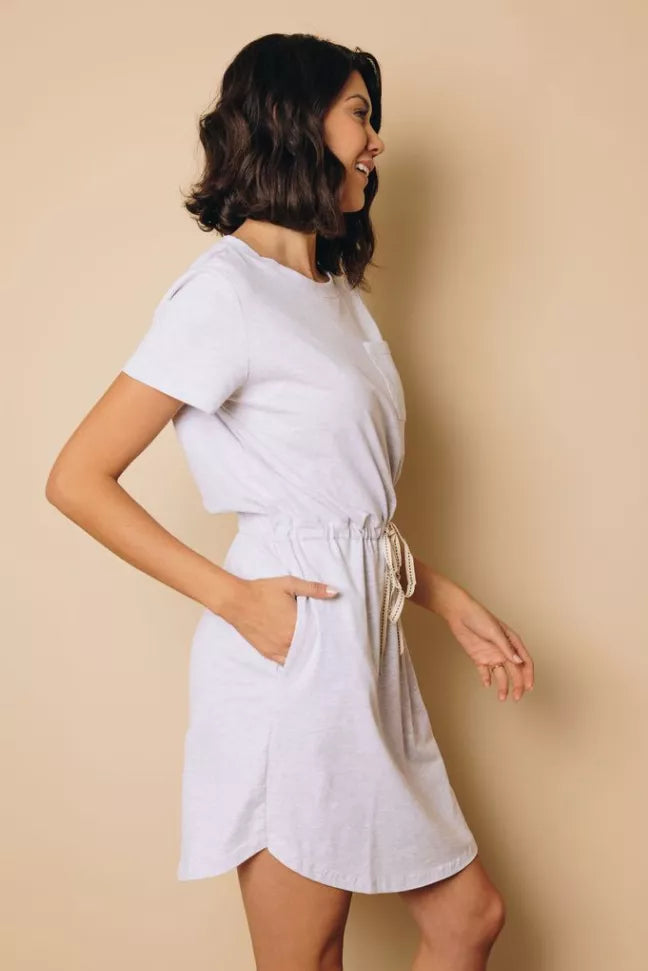 Porter Drawstring Mini Dress Stay Warm in Style